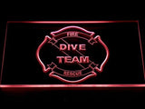 Fire Rescue Dive Team LED Neon Sign USB - Red - TheLedHeroes
