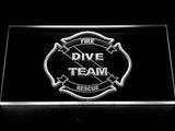 Fire Rescue Dive Team LED Neon Sign USB - White - TheLedHeroes