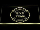 Fire Rescue Dive Team LED Neon Sign USB - Yellow - TheLedHeroes