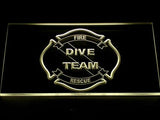 Fire Rescue Dive Team LED Neon Sign Electrical - Yellow - TheLedHeroes