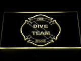 FREE Fire Rescue Dive Team LED Sign - Yellow - TheLedHeroes