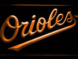 Baltimore Orioles (22) LED Neon Sign USB - Orange - TheLedHeroes