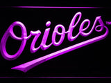 Baltimore Orioles (22) LED Neon Sign USB - Purple - TheLedHeroes