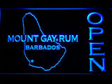 Mount Gay Rum Open LED Neon Sign USB - Blue - TheLedHeroes