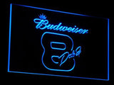 Budweiser Dale Earnhardt Jr. #8 LED Neon Sign USB - Blue - TheLedHeroes