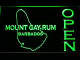 Mount Gay Rum Open LED Neon Sign Electrical - Green - TheLedHeroes