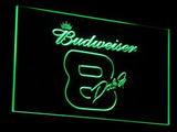 Budweiser Dale Earnhardt Jr. #8 LED Neon Sign Electrical - Green - TheLedHeroes