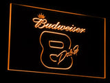 Budweiser Dale Earnhardt Jr. #8 LED Neon Sign Electrical - Orange - TheLedHeroes