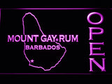 FREE Mount Gay Rum Open LED Sign - Purple - TheLedHeroes