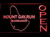 Mount Gay Rum Open LED Neon Sign Electrical - Red - TheLedHeroes