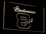 Budweiser Dale Earnhardt Jr. #8 LED Neon Sign USB - Yellow - TheLedHeroes