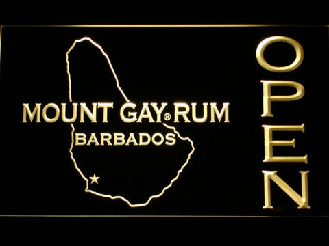 Mount Gay Rum Open LED Neon Sign USB - Yellow - TheLedHeroes