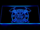 FREE Retired Firefighter LED Sign - Blue - TheLedHeroes