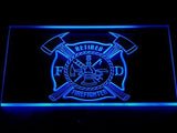 Retired Firefighter LED Neon Sign USB - Blue - TheLedHeroes