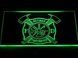 Retired Firefighter LED Neon Sign Electrical - Green - TheLedHeroes