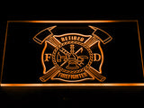 FREE Retired Firefighter LED Sign - Orange - TheLedHeroes