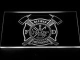 Retired Firefighter LED Neon Sign Electrical - White - TheLedHeroes