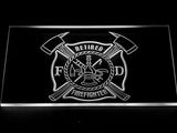 FREE Retired Firefighter LED Sign - White - TheLedHeroes