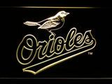 Baltimore Orioles LED Neon Sign USB - Yellow - TheLedHeroes