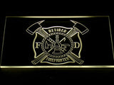 FREE Retired Firefighter LED Sign - Yellow - TheLedHeroes