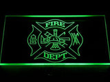 Fire Dept LED Neon Sign USB - Green - TheLedHeroes