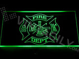 Fire Dept. Helmet Ladder Axe LED Sign -  - TheLedHeroes