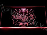 Fire Dept. Helmet Ladder Axe LED Neon Sign Electrical -  - TheLedHeroes