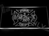 Fire Dept. Helmet Ladder Axe LED Neon Sign USB -  - TheLedHeroes