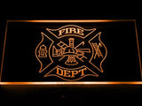 Fire Dept LED Neon Sign USB - Orange - TheLedHeroes