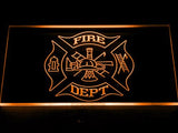Fire Dept LED Neon Sign Electrical - Orange - TheLedHeroes