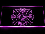 Fire Dept LED Neon Sign USB - Purple - TheLedHeroes