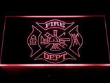 Fire Dept LED Neon Sign USB - Red - TheLedHeroes