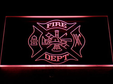 FREE Fire Dept LED Sign - Red - TheLedHeroes