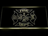 Fire Dept LED Neon Sign USB - Yellow - TheLedHeroes