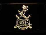 Baltimore Orioles (25) LED Neon Sign USB - Yellow - TheLedHeroes