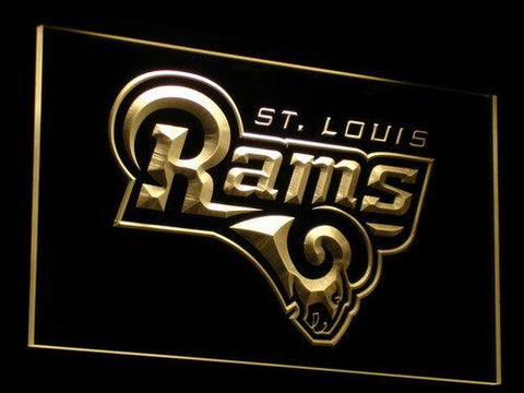 Saint Louis Rams LED Neon Sign USB - Yellow - TheLedHeroes