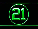 Washington Redskins #21 Sean Taylor LED Neon Sign USB - Green - TheLedHeroes