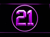 Washington Redskins #21 Sean Taylor LED Neon Sign USB - Purple - TheLedHeroes