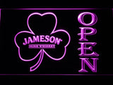 Jameson Shamrock Open LED Neon Sign USB - Purple - TheLedHeroes