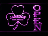 Jameson Shamrock Open LED Neon Sign Electrical - Purple - TheLedHeroes