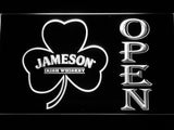 Jameson Shamrock Open LED Neon Sign Electrical - White - TheLedHeroes