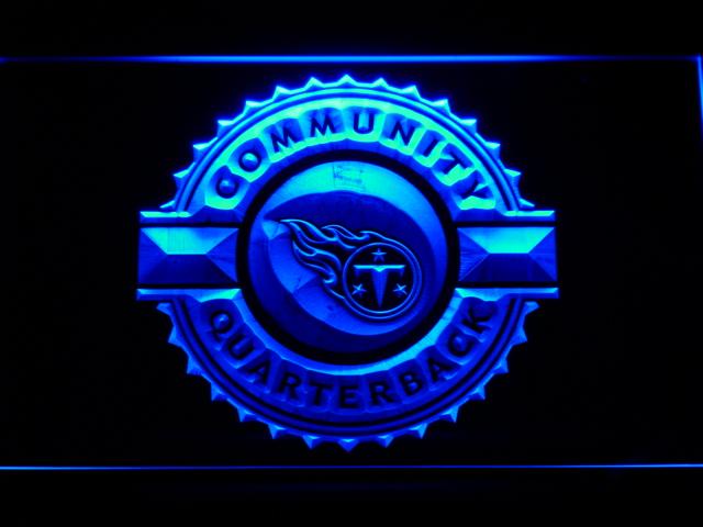 Tennessee Titans Community Quarterback LED Neon Sign Electrical - Blue - TheLedHeroes