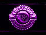 Tennessee Titans Community Quarterback LED Neon Sign USB - Purple - TheLedHeroes