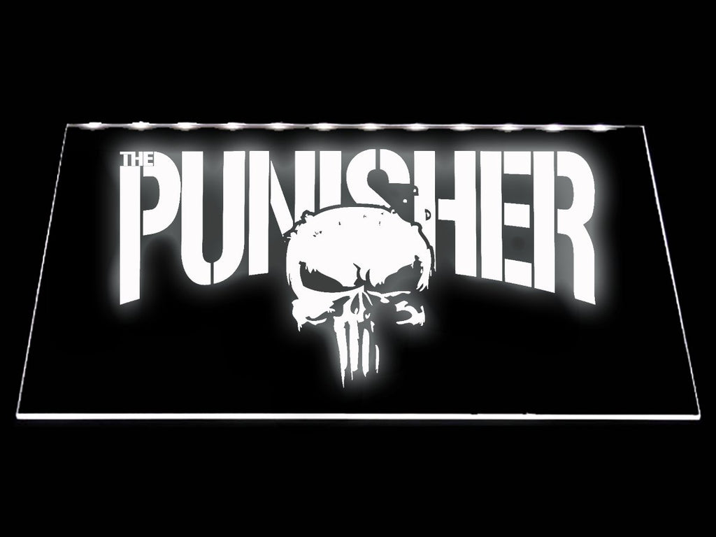 The Punisher LED Neon Sign USB - White - TheLedHeroes