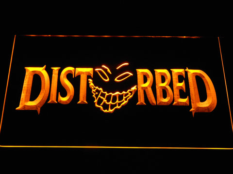 Disturbed (3) LED Neon Sign Electrical - Yellow - TheLedHeroes