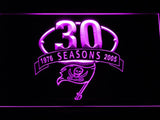 Tampa Bay Buccaneers 30th Anniversary LED Neon Sign Electrical - Purple - TheLedHeroes