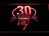 Tampa Bay Buccaneers 30th Anniversary LED Neon Sign Electrical - Red - TheLedHeroes