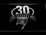 Tampa Bay Buccaneers 30th Anniversary LED Neon Sign USB - White - TheLedHeroes