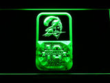 Tampa Bay Buccaneers 10th Anniversary LED Neon Sign Electrical - Green - TheLedHeroes