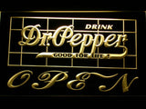 Dr Pepper Open LED Neon Sign USB - Yellow - TheLedHeroes